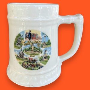 Vintage 1970s Gettysburg PA 1863 Battle of Gettysburg Beer Stein Retro Nostalgia